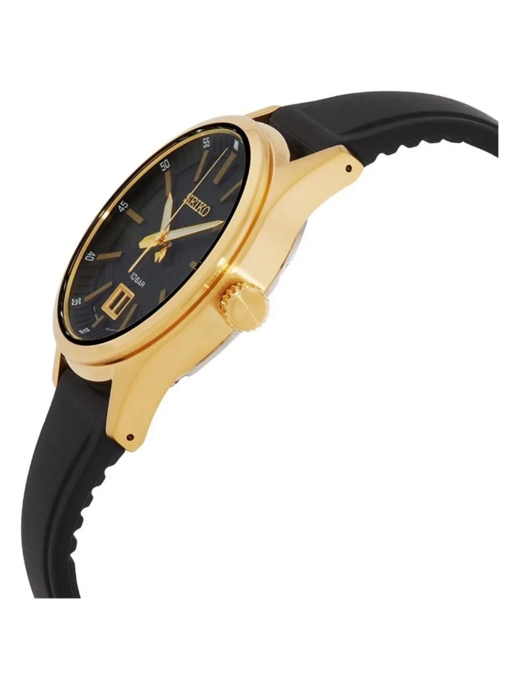 NWT Seiko Sport Quartz Black Dial Men's Watch